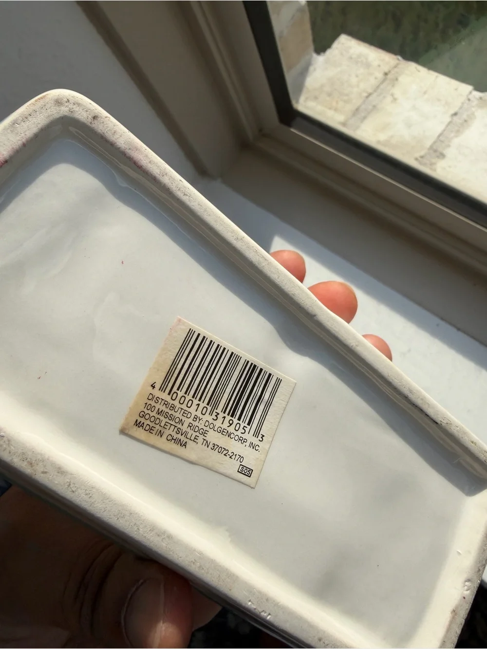 Hand-Painted Coastal Ceramic butter Dish in muti color scenic